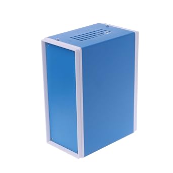 Blue Junction Box Metal Rectangle Electronic Project Case Box Power Enclosure Dur