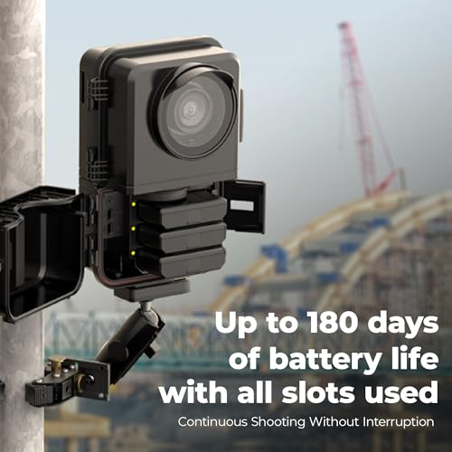 Image of Brinno BCC5000 4K Construction Time Lapse Camera + APB1000 Battery Kit - Outdoor IP65, Solar Power, Bluetooth App & Remote Control, HDR, 3 MRB1000 Batteries - 3 Slot Capacity for Extended Camera Life