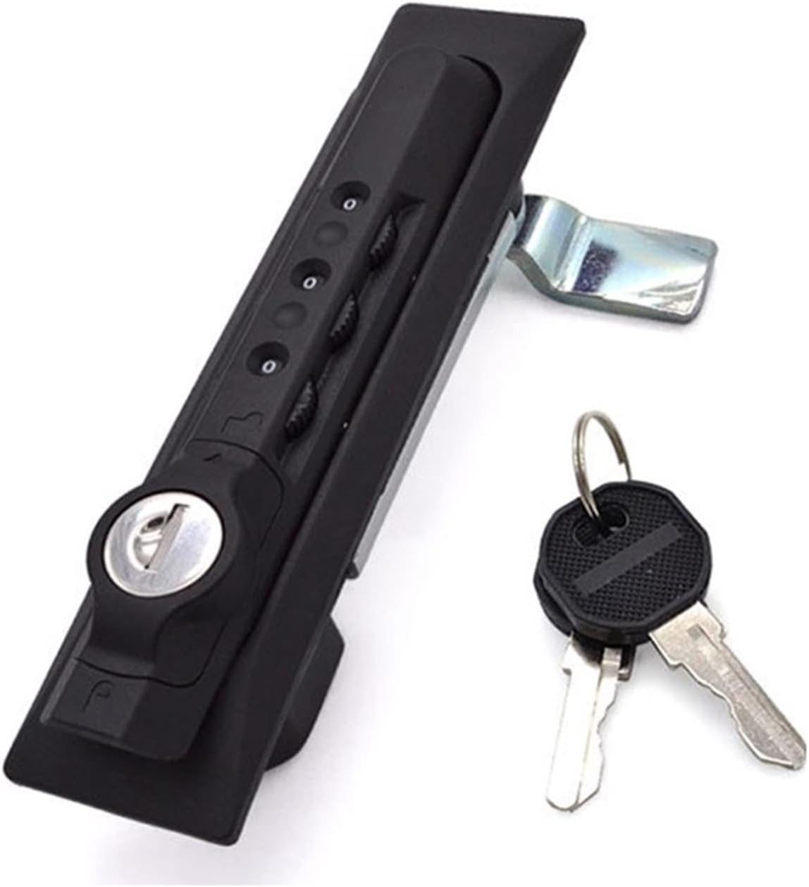 Industrial Plane Lock Communication Cabinet Control Cabinet Distribution Box Black Plastic Flat Lock Password 1Pcs