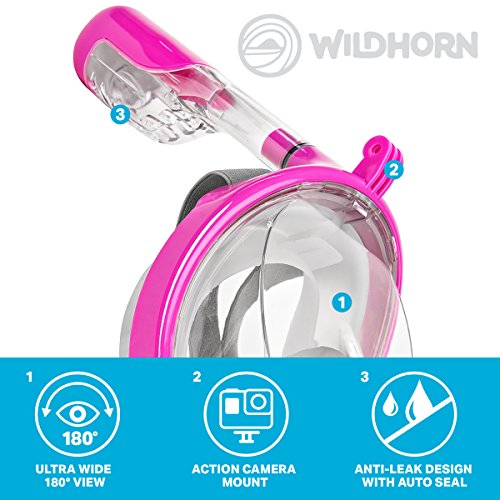 SEAVIEW 180 Degree Panoramic Snorkel Mask- Full Face Design, Panoramic - Thumbnail 3