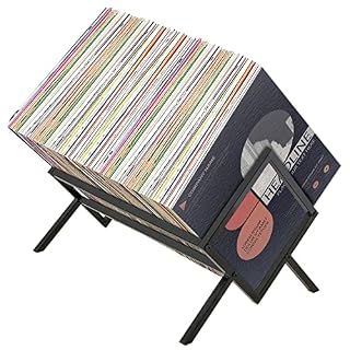 2BHOME Support de rangement pour disques vinyles, peut contenir jusqu’à 90 à 110 vinyles, support de rangement en métal, simple fonctionnel facile à assembler, design classique pour - Les Beatles, Paul McCartney, John Lennon, RIngo Starr, George Harrison