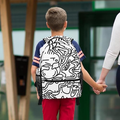 Sac à dos avec trousse robuste anti-déchirure pour élèves de primaire