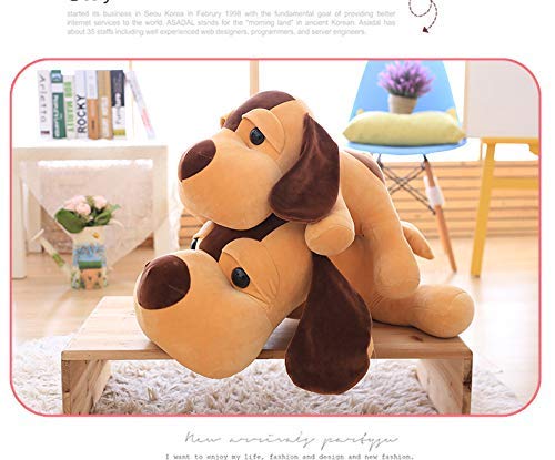 Image of Tickles Cute Lying Dog Soft Stuffed Plush Animal Cushion for Kids Girl Birthday Car (Color: Brown Size: 30cm)