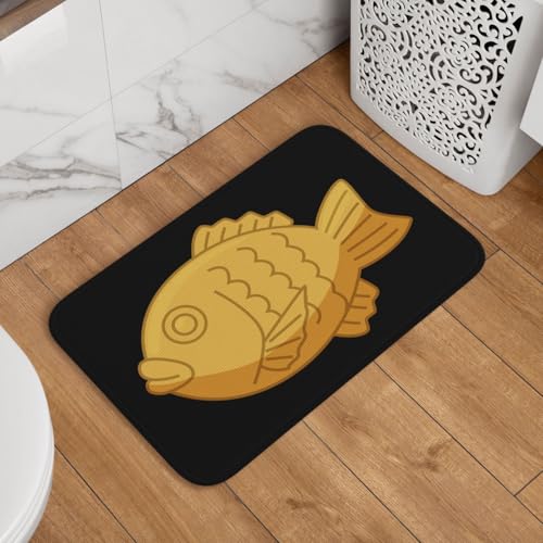 玄関マット たい焼き ドアマット 室内 屋外 バスマット おしゃれ 泥落とし 洗える 滑り止め 足拭きマット 浴室 台所 寝室 業務用 四季通用 60cm×40cm