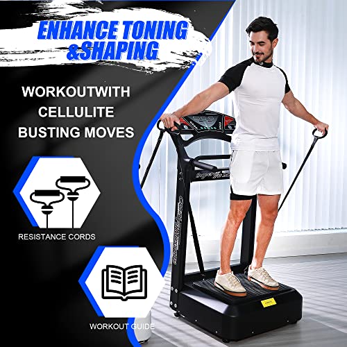 Image of Vibration Platform Workout Machine, Heavy Duty Recovery Whole Body Circulation Vibration Plate 400bl Support for Home Trainer Gym Equipment