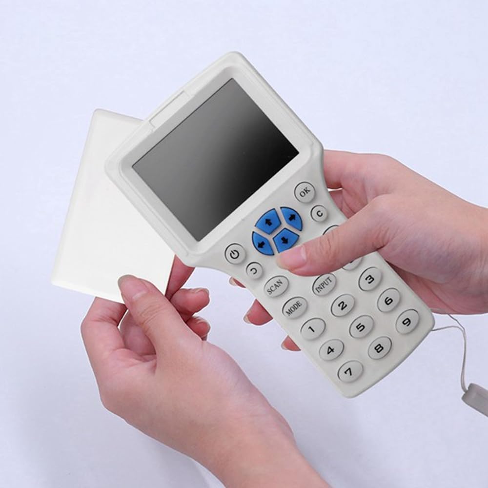 Sarini Duplicador Lector Escritor, Lector NFC, Clonador de Tarjetas Inteligentes RFID 125kHz 13.56MHz 10 Frecuencias, Decodificador de Tarjetas Cifradas, Clave Grabables, Software Libre y USB