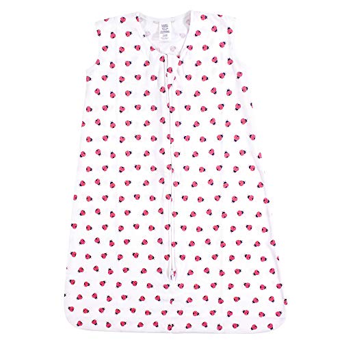 Image of Luvable Friends Unisex Baby Sleeveless Jersey Cotton Sleeping Bag, Sack, Blanket, Ladybug Jersey, 6-12 Months