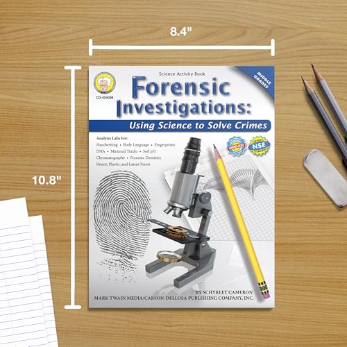 Mark Twain Media CD-404098 Mark Twain Forensic Investigations Workbook, Using Science To Solve High Crimes Middle School Books thumb #5