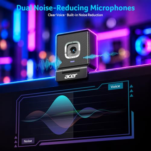 Acer A740 4K Webcam for PC with Noise Canceling Mic for Streaming Meetings - image 4