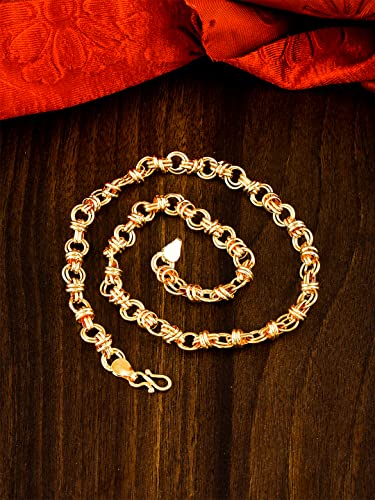 Stylish Golden 1 Gram Stainless Steel Chain for Men