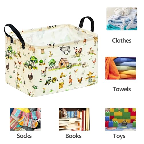 Image of Storage Basket Laundry Clothes Basket Laundry Hamper | Storage Box and Bins Gift Basket with Handles