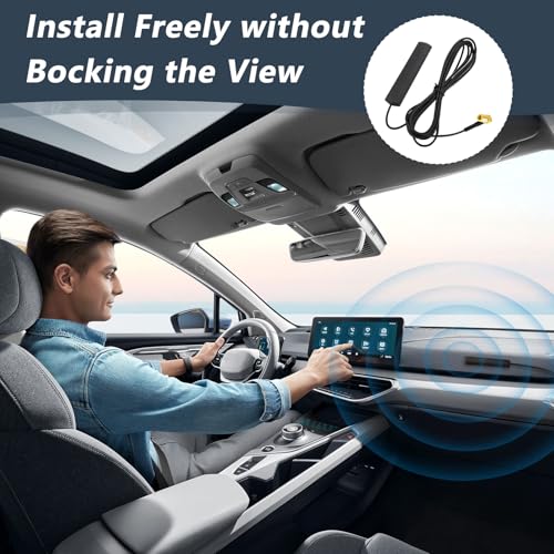 DAB DAB+ Autoradio Antenne Digital Scheibenantenne mit SMB Adapter und 3 Meter Kabel, Windschutzscheiben Antenne für DAB-Empfang, Kompatibel mit Ford, Opel, Seat, Skoda, Kenwood, Alpine, Sony