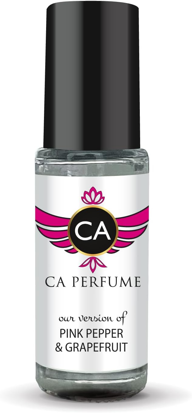 Impression of Pink Pepper & Grapefruit Unisex Perfume Oil Aromatic Spicy Long Lasting Fragrance for Women and Men Travel Size Mini Perfume Sample TSA Ready Body Oil Roll-on 0.14 Fl Oz 4ml