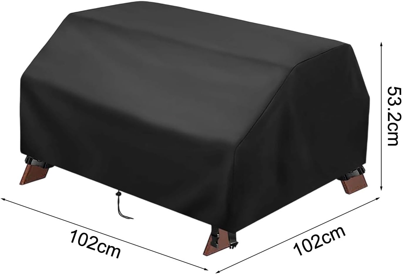 Picnic Table Cover for 3-in-1 Sand Water Activity Table with Adjustable Cords Windproof Latches