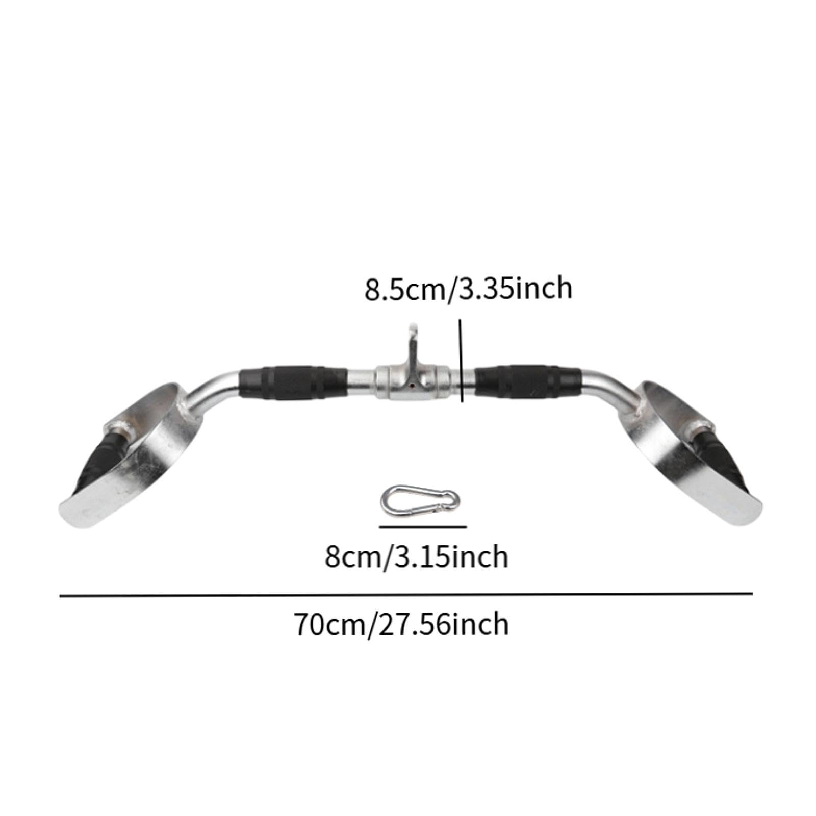 LAT Pulldown Bar Barra Press Down per Macchina Cavo Attacco per Palestra Multifunzionale Manico in Acciaio Impugnatura Ergonomica Gomma Antiscivolo