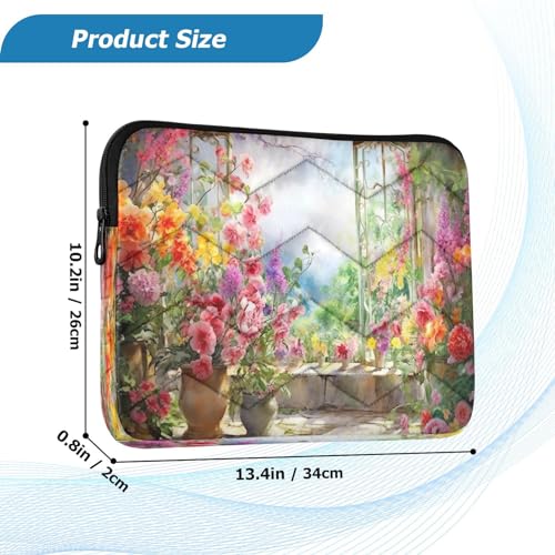 Funda para portátil 13-14 pulgadas con diseño floral acuarela miniatura 3