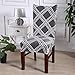 Fuloon 4 Pack Super Fit Stretch Removable Washable Short Dining Chair Protector Cover Seat Slipcover for Hotel, Dining Room, Ceremony, Banquet Wedding Party