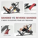 Mikolo Leg Press Hack Squat Machine Combo, Leg Press Machines for Home Gym with Linear Bearing, Hack Squat Machine with Rear and Front Band Pegs, Leg Machine for Full Range Leg Training - Image 5