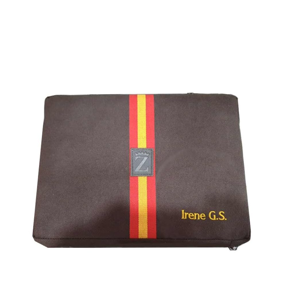 ZiNGS Almohadilla taurina marrón Bandera de España Personalizada, para sentarte a Gusto en Las gradas. Medida 36 cm x 27,5