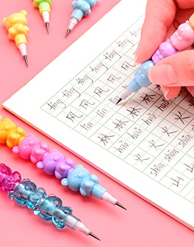 Pack de 8 lápices apilables de animales para escritura miniatura 4
