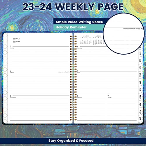 2023-2024 Planner - Weekly And Monthly Planner 2023, Jul 2023 - Jun 2024, 11" X 9", Flexible Cover, Strong Twin-Wire Binding, Premium Paper, Monthly Tabs, Inner Pocket, Elastic Closure #TOP3