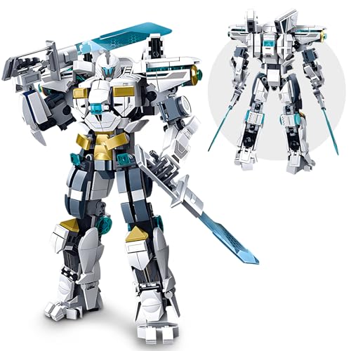 HIGH GODO Action Mech Roboter Klemmbausteinen, 561 Teile Bausteine Transforming Roboter Spielzeug, Actionfigur-Modell mit Gelenkteilen, Creator Geschenke f&uuml;r Kinder Jugendliche Jungen