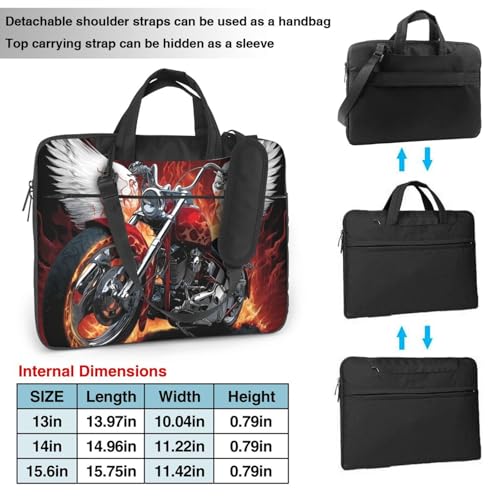 Bolso Maletín para Laptop 13 Pulgadas con Llamas Impermeable miniatura 4