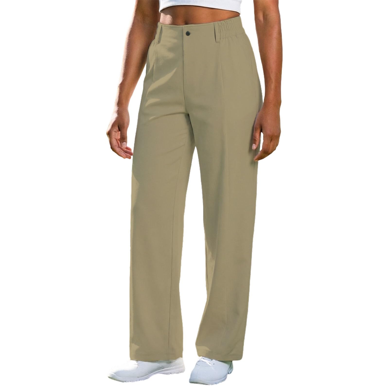 Pantalon décontracté travail confortable extensible taille haute élastique
