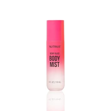 Nutrius Body Mist for Women, Berry Bliss Scent, Hydrating Fragrance Body Spray with Plum, Jasmine & Vanilla Musk, Long Lasting Body Mist, Vegan, Cruelty Free, 4 fl oz