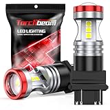 Torchbeam 3157 LED Light Bulbs 3600 Lumens with Projector Error-free For Reverse Back Up Lights DRL Brake Lights Fit 3156 3057 3056 4157 6500K Xenon White（Pack of 2）