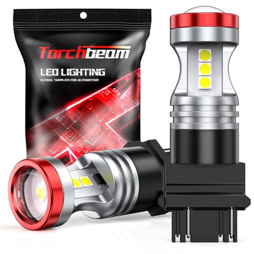 Image of Torchbeam 3157 LED Light Bulbs 3600 Lumens with Projector Error-free For Reverse Back Up Lights DRL Brake Lights Fit 3156 3057 3056 4157 6500K Xenon White(Pack of 2)