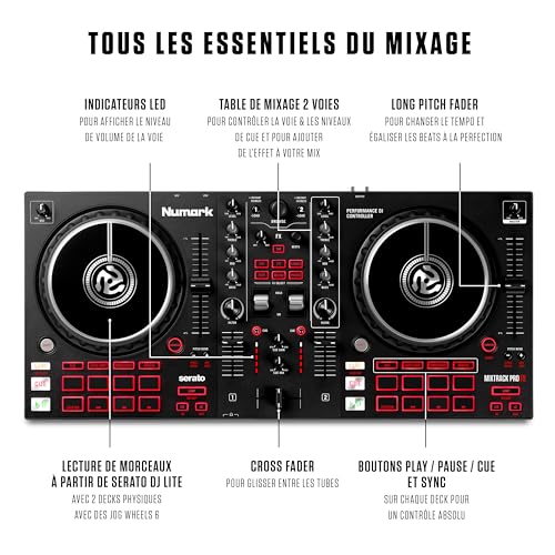 Numark Mixtrack Pro FX Controleur DJ Serato – vue 3