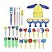 Produktbild Kinder Schwamm Malpinsel Set, 31 Stück Muster Pinsel Kit für Kinder Malerei DIY Doodle Early Learning, Langarm wasserdichte Schürze mit 3 geräumigen Taschen