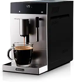 Ariete 1452 Diamante, Máquina de Café Automática, 1450 W, Pressão 19 bar, Café Expresso, Americano e Água Quente, Dispositivo para Cappuccino, Display LED, Bico Ajustável, Frontal Prata, 127V