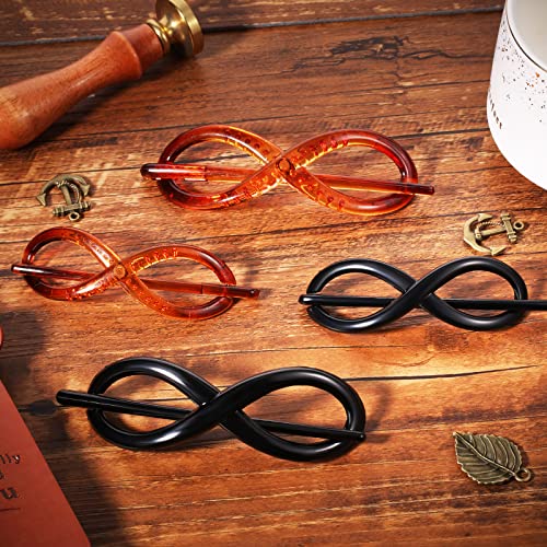 8 Pcs No Metal Hair Clips Twist Hairpin Barrette French Style Bun Hair Barrettes Hair Slide Hairpin Plastic Black Brown Viking Hair Accessories Ponytail Barrette Clip With Stick For Women Girl 2 Sizes #TOP5