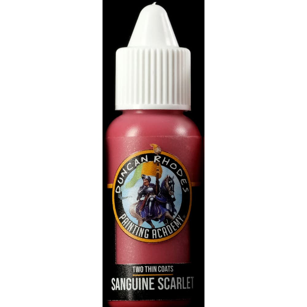 Duncan Rhodes Painting Academy Two Thin Coats Hobby Paints 15ml (Sanguine Scarlet)