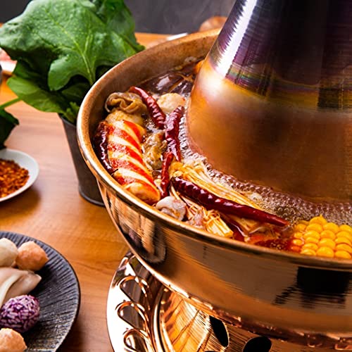Olla china de cobre para fondue de 38 cm miniatura 4