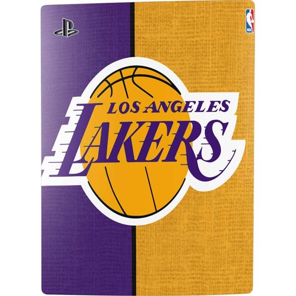 Skinit Decal Gaming Skin Compatible with PS5 Digital Edition Console - Officially Licensed NBA Los Angeles Lakers Canvas Design