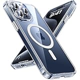 【2024年革新】JUESHITUO iPhone15pro 用 ケース MagSafe充電対応 ガラスフイルム一枚入り クリア 耐衝撃 米軍MIL規格 耐久性 SGS認証 カバー ストラップホール付き アイフォン15pro用 カバー 6.1 インチ ケース(クリア)