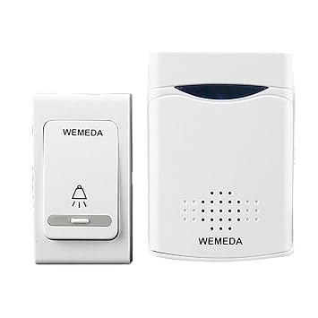 Battery Powered Wireless Doorbell Push Button Doorbell Ring for Home Security Access