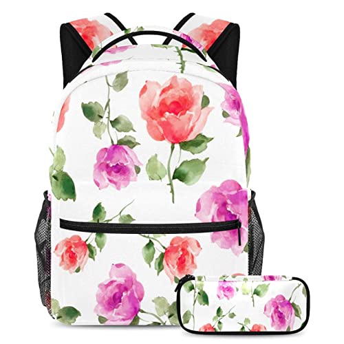 Sac à dos à motifs roses pour les cours, les sorties et les sorties de week-end