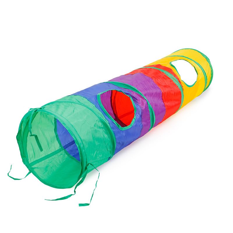 Foldable Cat Tunnel Indoor Cat Cubes Multiple Specifications Available for Pet Puppy Kitten Rabbit Rolling Channel (B Straight Channel)