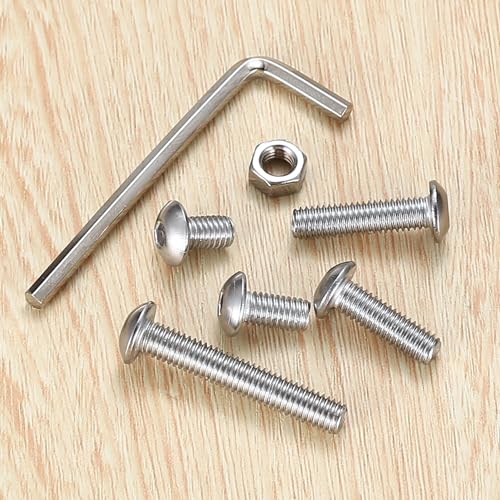 320 Pcs M5 Bolts Set, Hex Socket Button Head Cap Screws Bolts and Nuts Set, M5 Nuts and Bolts Set - Image 3