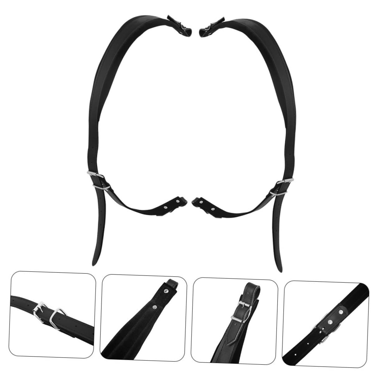 ibasenice Sangle Légère pour Accordéon Sangle Arrière de Confort Similicuir pour Accordéon Guitare ou Ukulélé