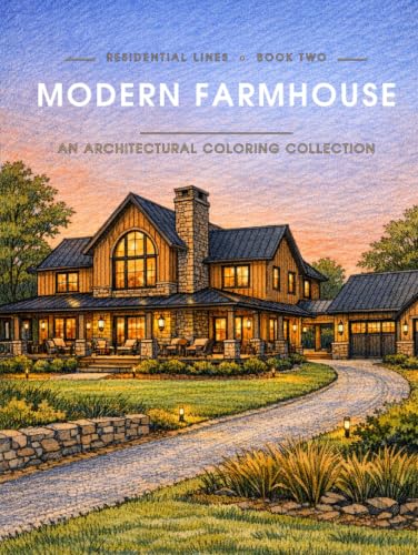 Modern Farmhouse: An Architectural Coloring Collection (Residential Lines) image 2