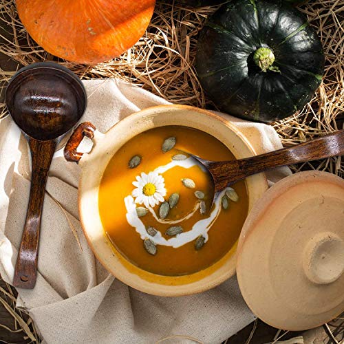 Auear MC14318_GROUP1 Wooden Ladle Spoon Porridge Spoon Large Wooden Bamboo Soup Spoon Kitchen Soup Scoop thumb #2
