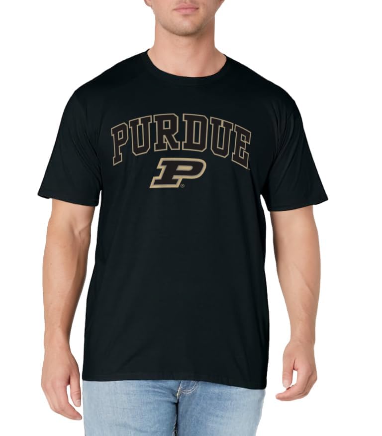 Purdue Boilermakers Arch Over Black Officially Licensed T-Shirt