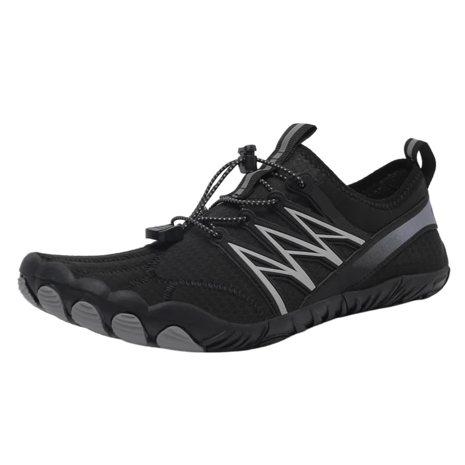 Zapatos de Agua de Secado rápido, Zapatos de Agua Descalzos for Hombres, Zapatillas de Playa Antideslizantes for Mujeres, Zapatillas Deportivas de Verano para Hacer Deporte(Black,46)