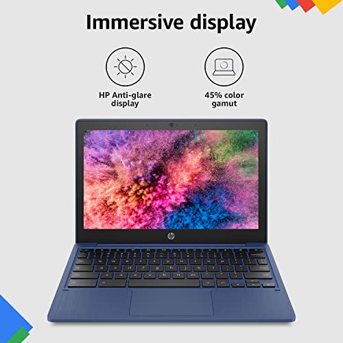 Image of HP Chromebook 11a, MediaTek MT8183 Processor 11.6 inch(29.5 cm) Touchscreen Laptop (4 GB RAM /64 GB eMMC /Chrome OS 64 /Fast Charge /Google Assistant /1.07Kg), na0002MU, 1.07Kg + Mouse + M365 12 Months