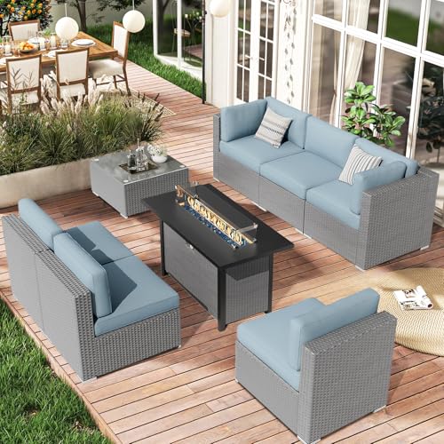 SUNCROWN Outdoor Patio Furniture Set 8 Piece Outdoor...